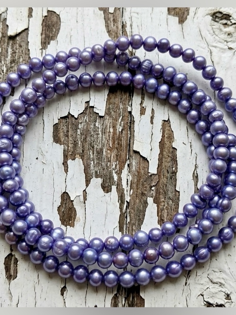 Dainty Lavender Freshwater Pearl Double Strand Necklace